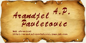 Aranđel Pavletović vizit kartica
